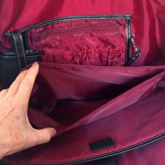 Merona large black animal print purse. - Picture 6 of 11